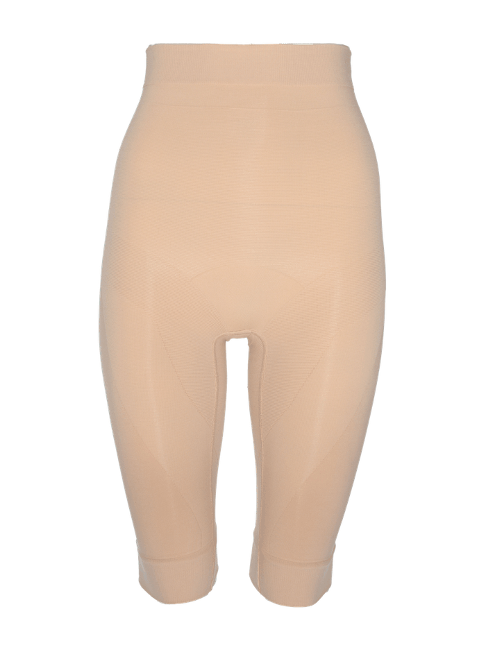 The Reco Brief shown on its own, from the high ribbed waistband to the leg bands finishing above the knee